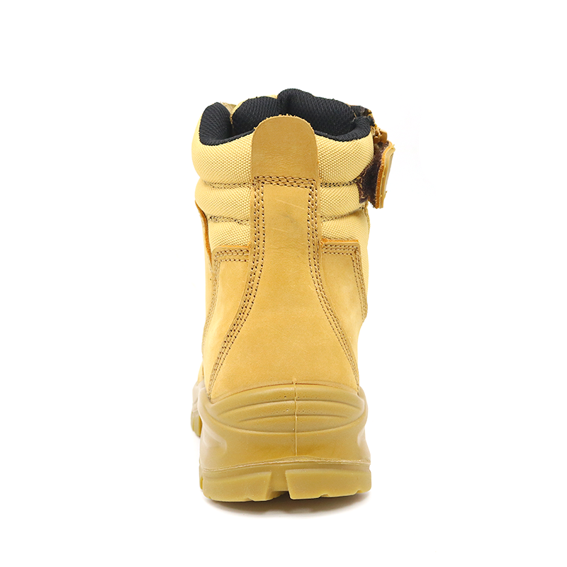 Nubuck Leather Work Safety Boots with Fiberglass Toe