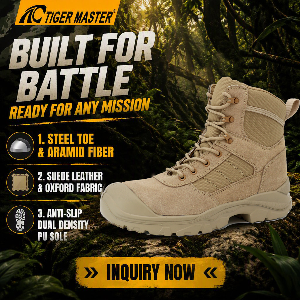 Anti-slip Steel Toe Tactical Trekking Desert Security Boots