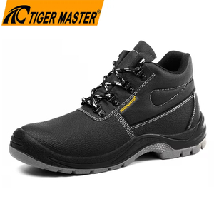 Black Leather Steel Toe Construction Safety Shoes Cheap Price