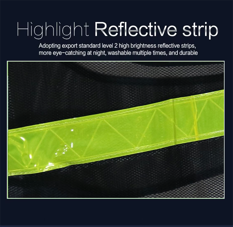 Black Mesh Netting Hi-vis PVC Reflective Safety Vest