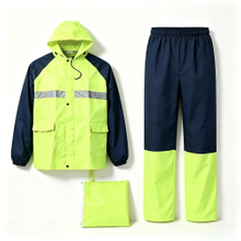 Waterproof Polyester Reflective Jacket & Trousers Rainsuit