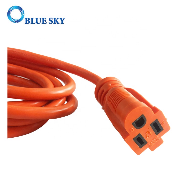 真空吸尘器的橙色3M延长电动电源线和电缆