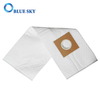 Bolsa de polvo de filtro HEPA de tela no tejida blanca personalizada para aspiradora