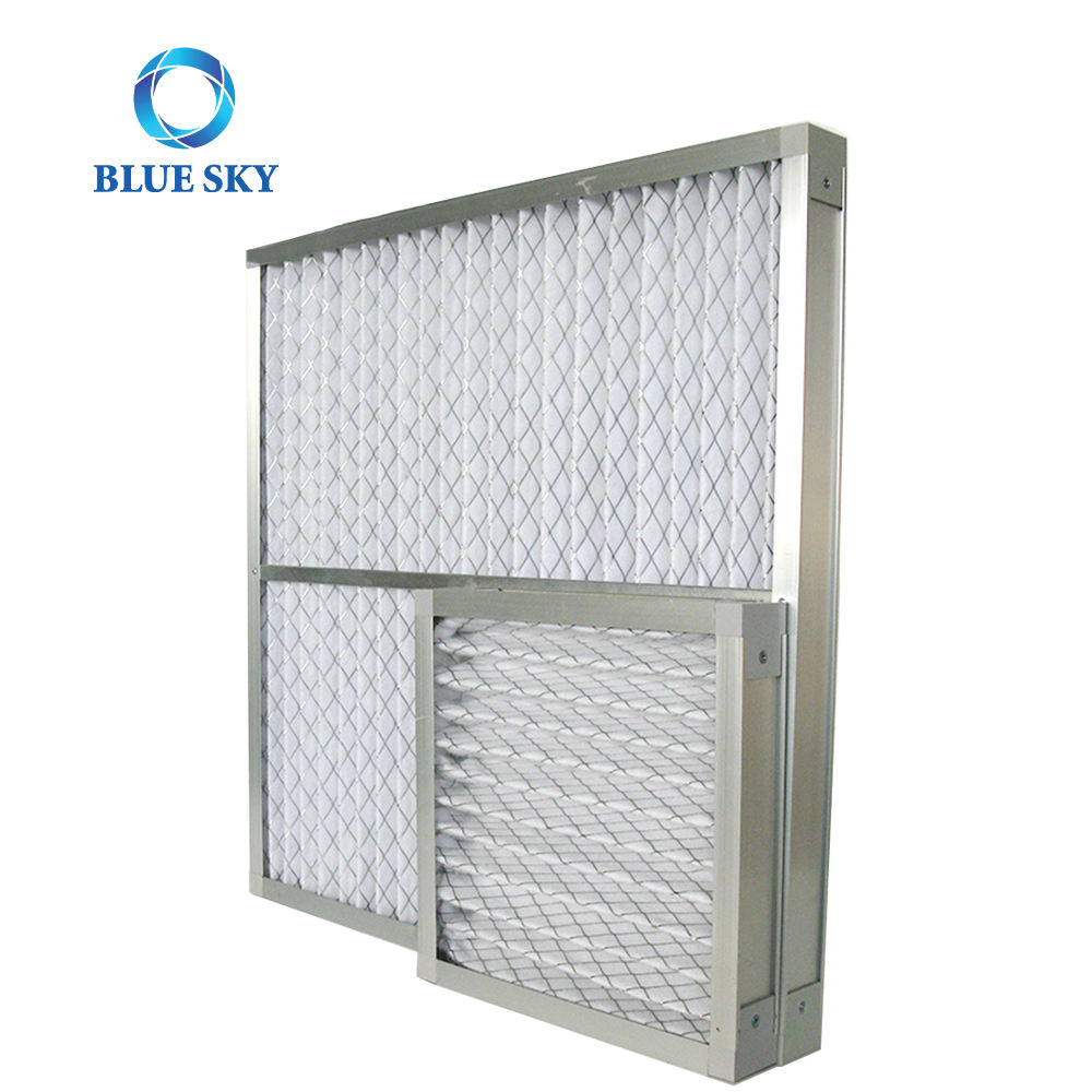 Venta directa de fábrica G4 Panel de marco de aleación de aluminio Filtro de aire plegable primario Filtro de aire HVAC para aire acondicionado central