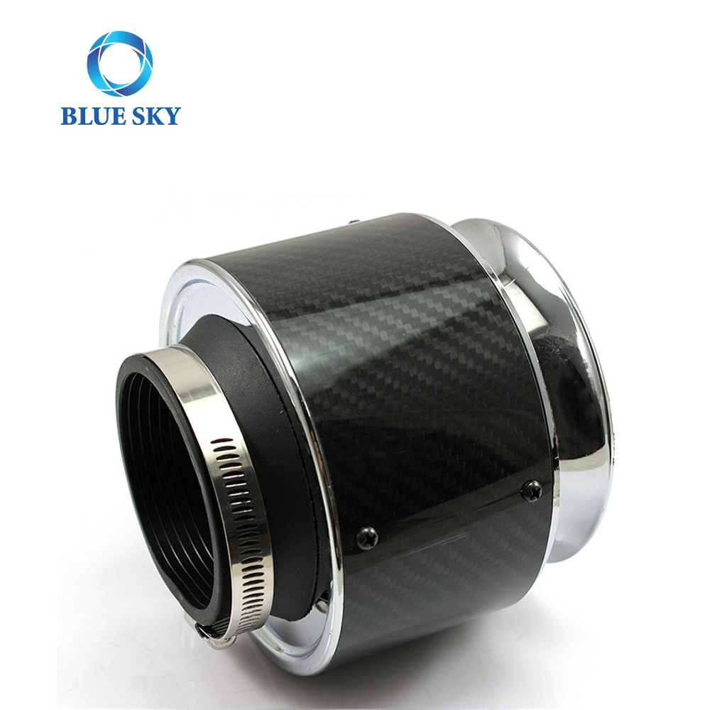 Cabezal de seta de fibra de carbono modificada para coche de alto rendimiento Universal, filtro de entrada de aire de alto flujo, accesorios de piezas de automóvil