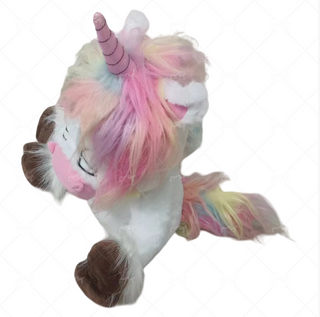 Breathing Plush Animal Glowing Unicorn Rainbow Filled Toys Electric Children's Education Plush Toy Baby Sleeping Toy Lighting