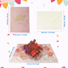 Custom Supplier Christmas Halloween Happy Birthday 3D Pop Up Sound Music Greeting Cards with Light Sound And Envelope