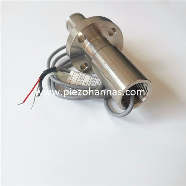 Transdutor ultrassônico personalizado tipo inserido para sensor de fluxo de gás