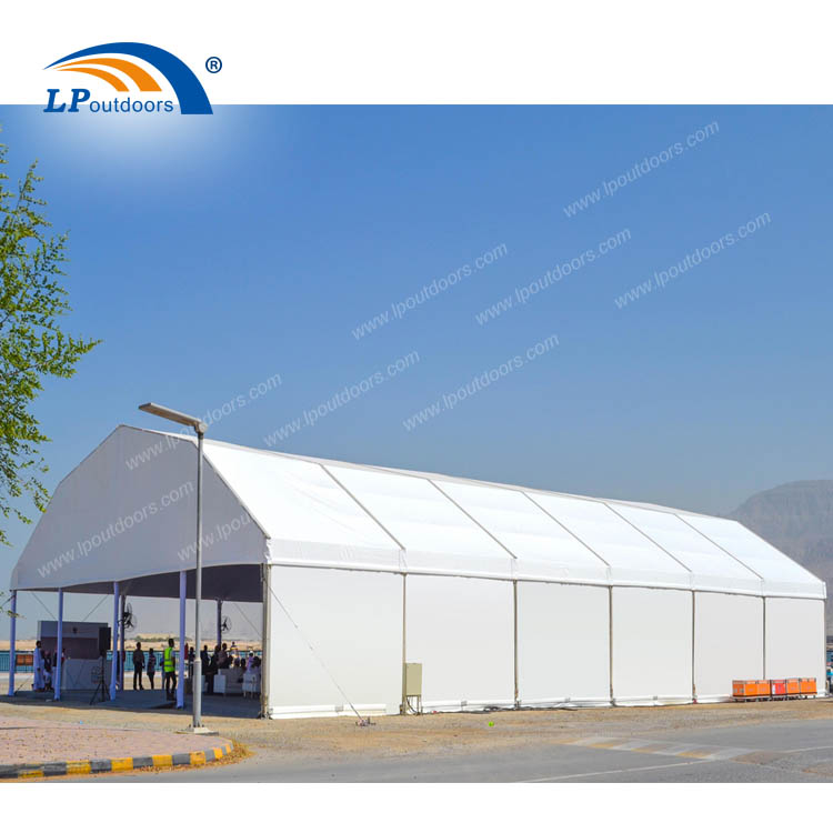 Временное тканевое здание с многоугольным шатром 20х30 м для хранения на выставке