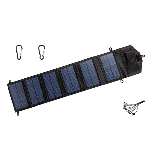 Cargo de paquete plegable de panel solar USB de 30W 5 V por teléfono móvil Fácil de acampar al aire libre