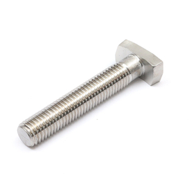 TERRO DE CABEZA CUADRADA DE ACERADO DE ACERO INOXINO DE 304 T con ranura