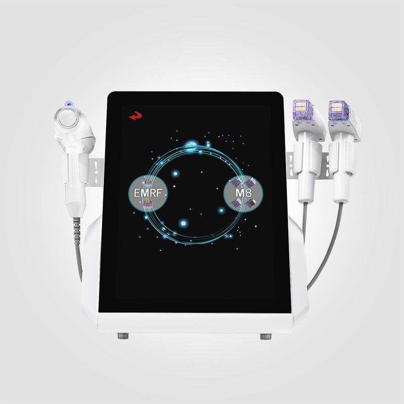 3 en 1 EMRF M8+Hammer de hielo Gold Microhracional Micro-Beauty Machine