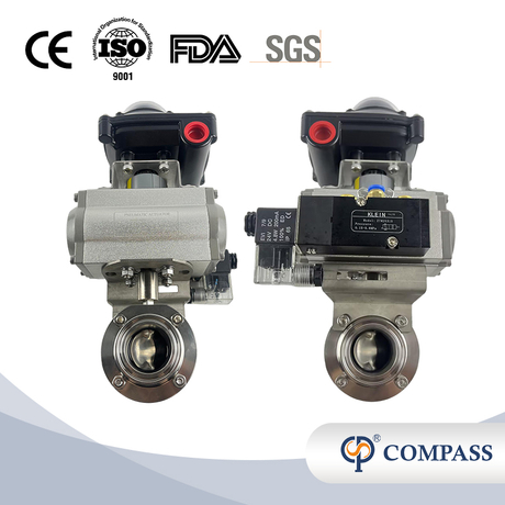 КЛАПАН-БАБОЧКА ПИЩЕВОГО КЛАПАНА DIN SS304 ПНЕВМАТИЧЕСКАЯ СВАРКА