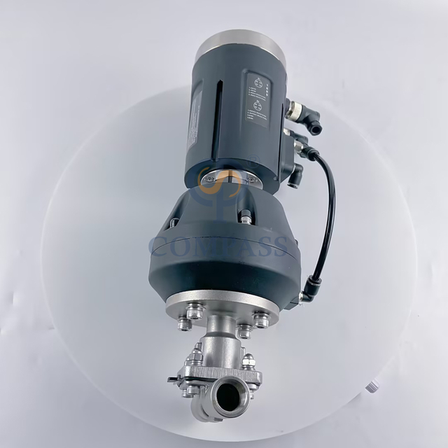 Санитарный пластиковый пневматический прямой мембранный клапан с резьбой NPT 1/2 дюйма из нержавеющей стали SS316L с управляющей головкой, разделенной мембраной из PTFE и EPDM