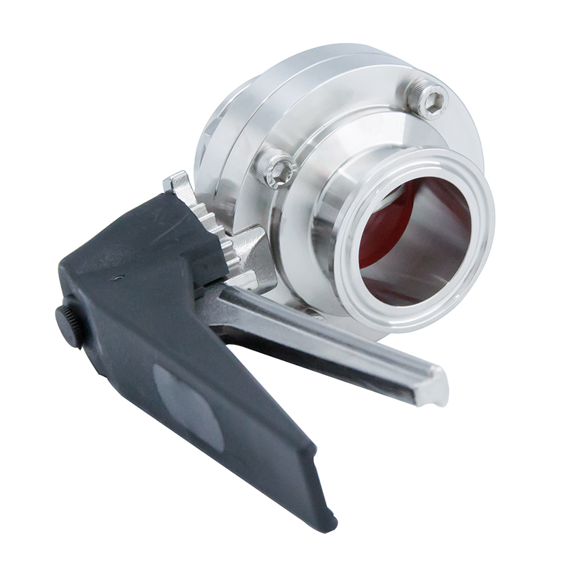 DN50 52 -мм санитарная гигиеническая из нержавеющая сталь сорта SS316L DIN Ручной клапан Tri Clamp Butterfly с пластиковой ручкой Griptle
