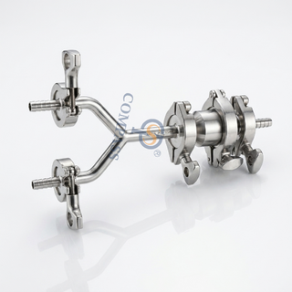 Колено SS316L DN10 TC34MM Тройник модели Y с обратным клапаном с наконечником и переходником для шланга