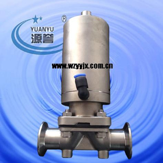 sanitary diaphramg valve with stainless steel actuator