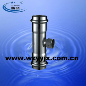 Stainless Steel Pipe Fittings Press Female Tee