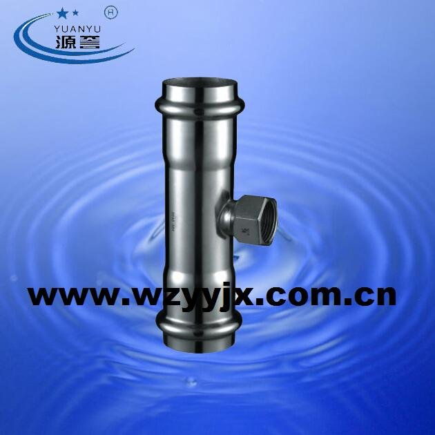 Stainless Steel Pipe Fittings Press Female Tee