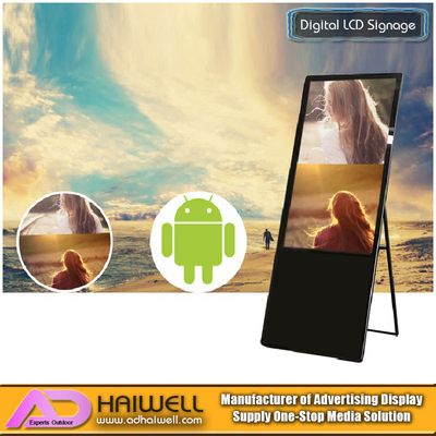Écran multi-afficheurs LCD ultra-portable annonçant la signalisation numérique