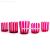 pink empty handmade glass candle vessel