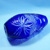 Cobalt blue decorative artificial flower glass vases