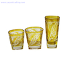 2019 modern style colorful drinking glass cup set of 3 