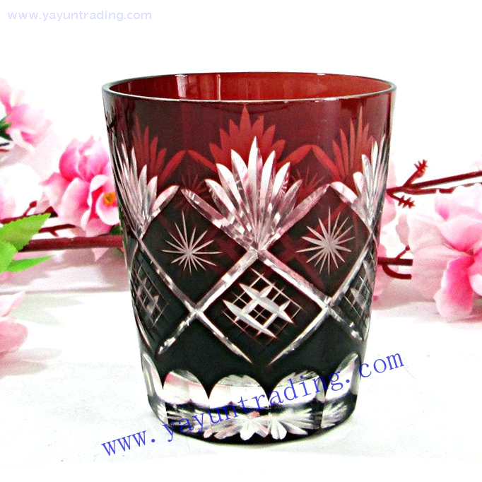 cheap stock hand cut glass tumbler