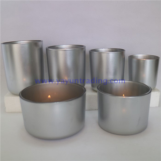 small and large glass candle vessel for candle making