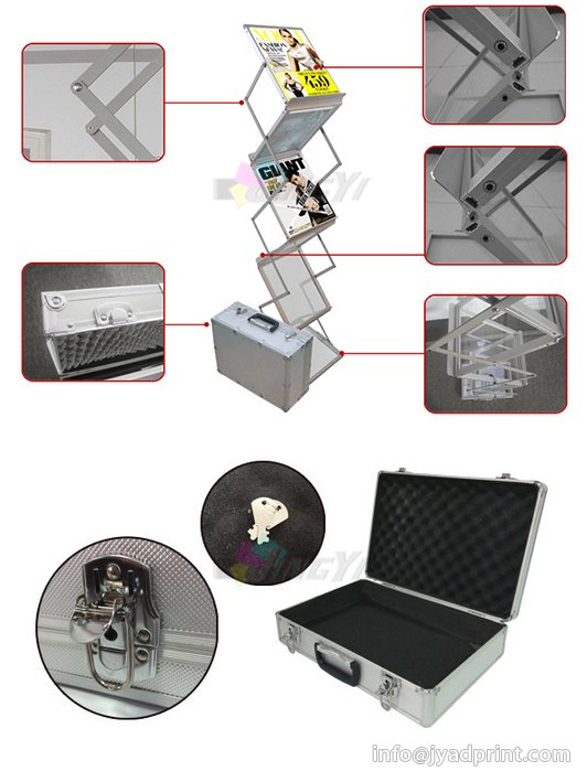 High Quality Portable Acrylic Catalogue Shelf Magazine Display Rack Stand Brochure Holder, tradeshow display equipment