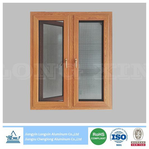 high quality Wooden Print Aluminium Profile for Casement Windows with thermal break