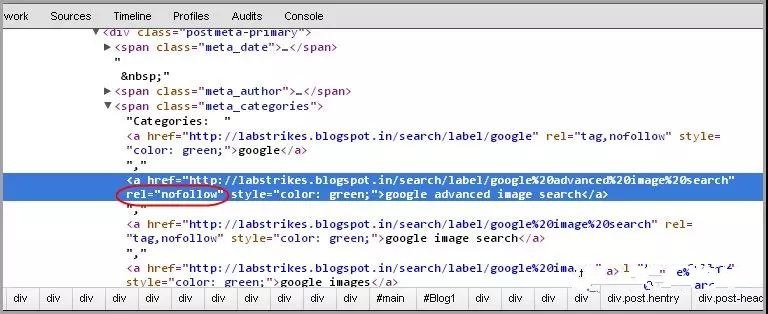 注意链接的rel =“nofollow”.jpg