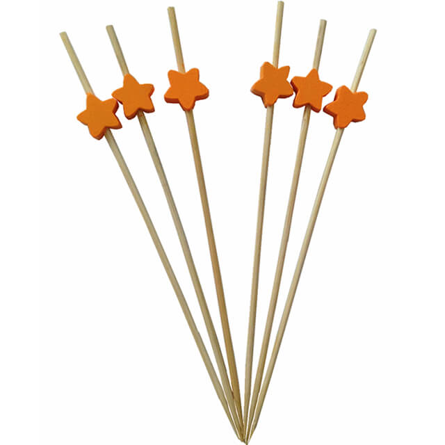 Бамбуковые шпажки со звездами