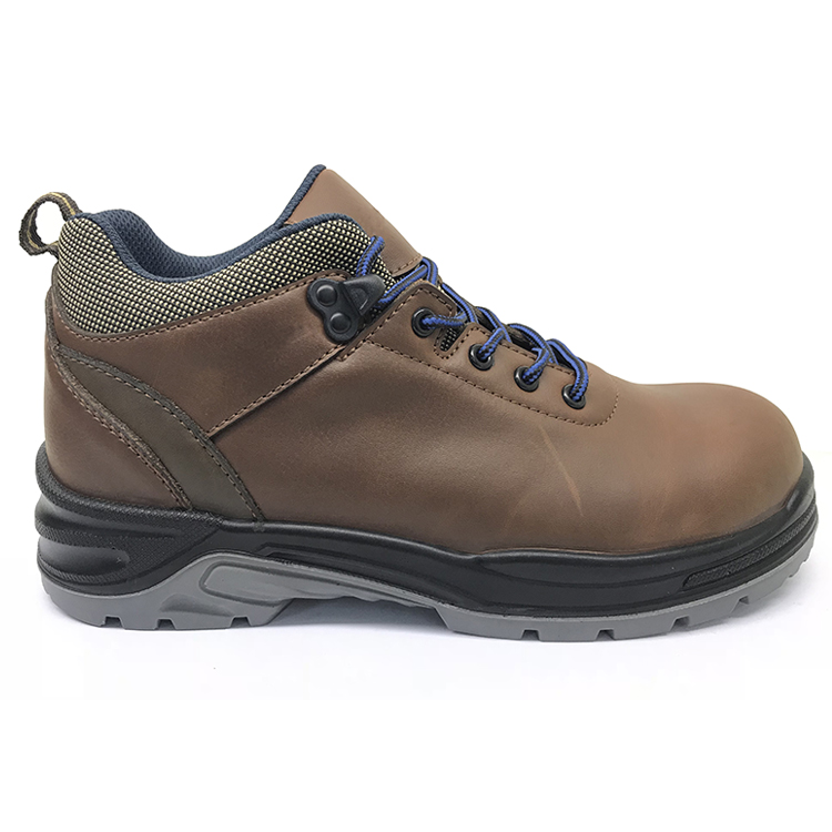 ENS011 leather anti static steel toe men work shoes