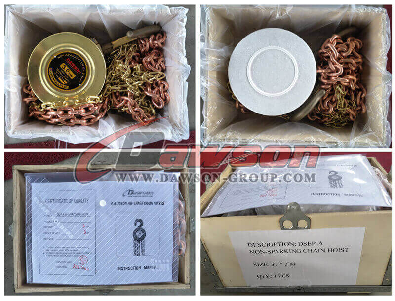 DSEP-A 3T Non-Sparking Chain Hoist - China Supplier DSEP-A 3T Non-Sparking Chain Hoist - China Supplier