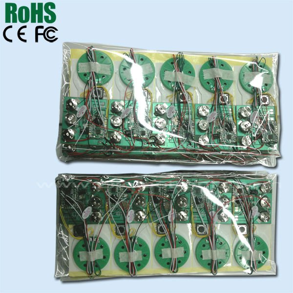 Custom recordable sound module for greeting card and postcard