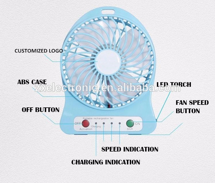 usb rechargeable mini handheld fan for promotion