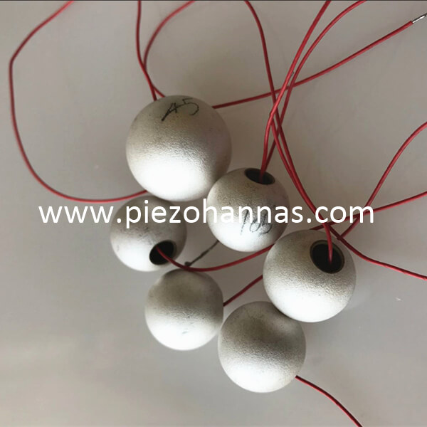 Sensor de esfera piezocerâmica de material PZT para sensor de fluxo