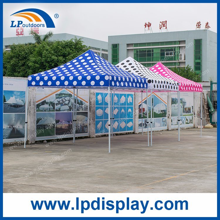 彩色圆点印刷展会促销广告折叠蓬