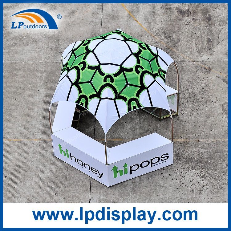 Logotipo personalizado Dia 10ft Hexagonal Display Booth tienda para la exposición de publicidad