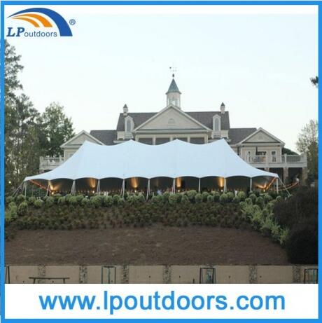 室外活动易拆装白色PVC绳拉帐蓬