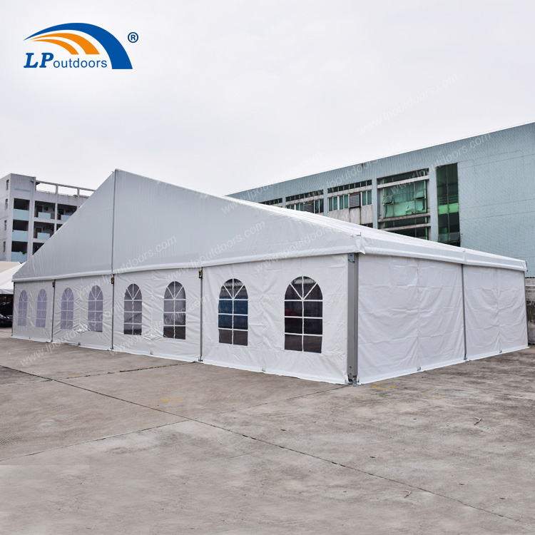 高品质 20m 派对帐篷，带透明窗，适合户外活动