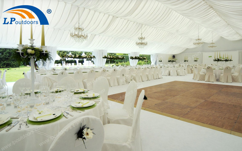 户外白色PVC铝合金人字形婚庆婚礼活动篷房