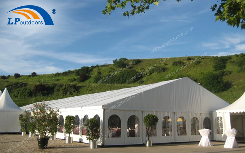 Открытый алюминиевый белый ПВХ свадебный шатер для палаток для 600 человек