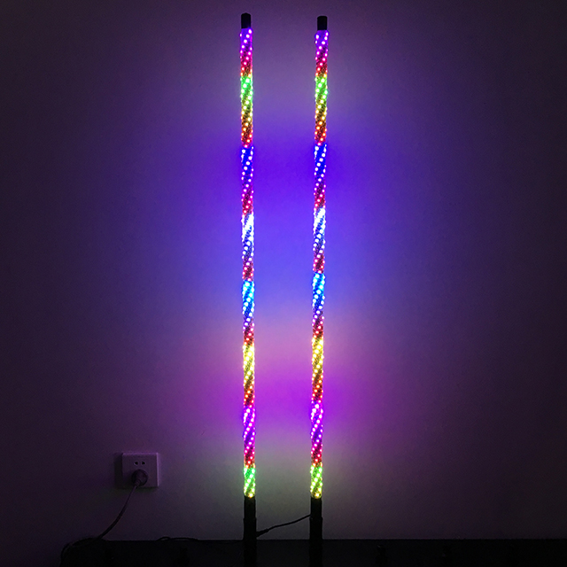 2ft Dream Color Single LED lighted whips 