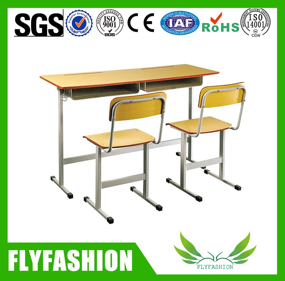 Hot sale comfortable school furniture study three table chair set(SF-12D)