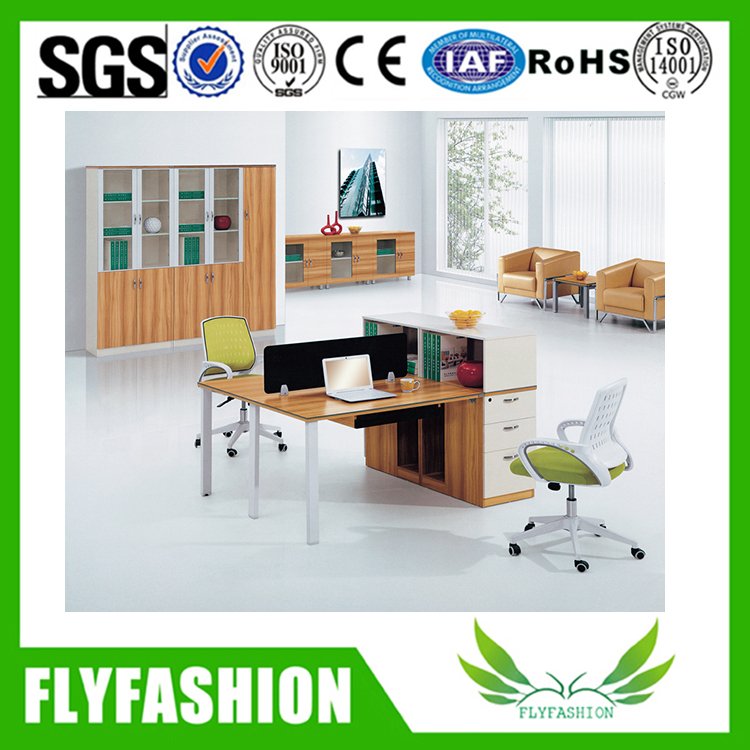Poste de travail en bois coloré moderne de compartiment de bureau (PT-56)