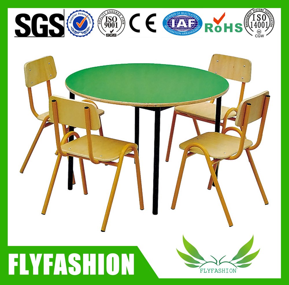 Nursery Kids Adjustable Wooden round table (SF-57C)