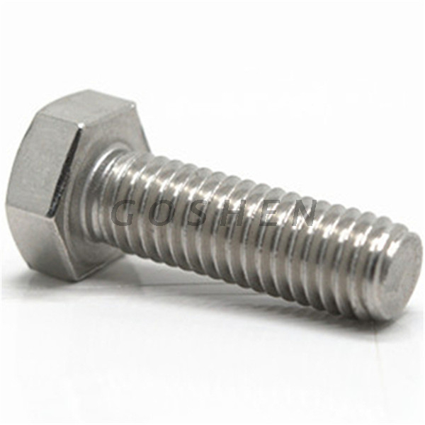 A193 B8 B8M ISO4017 DIN933 M8 X 100 mm Cabezal hexágono Bolt