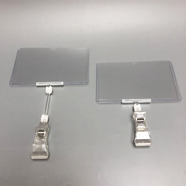 Tube Clip Sleeved Sign Holder POP Clip Card PS08
